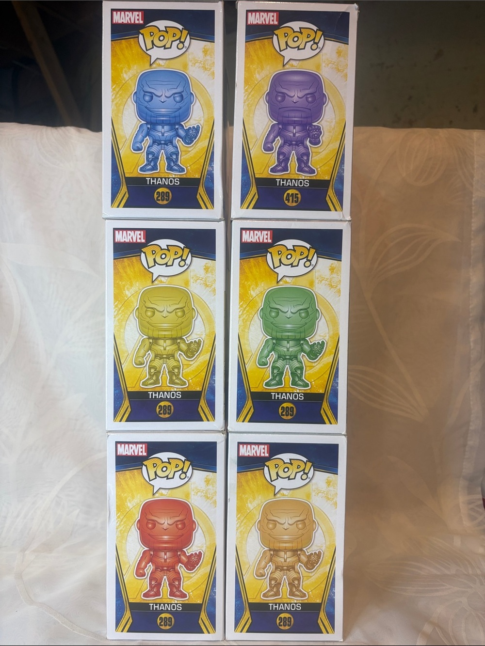 Funko Pop Avengers Infinity War Thanos Chrome Set of 6 Walmart Exclusives - Picture 14 of 16